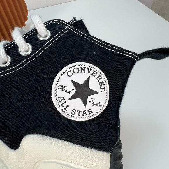 Converse Black and White Platform Sneakers - Picture 9 of 15